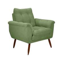 Poltrona Xangai Bouclé Verde Oliva