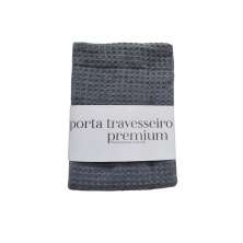 Porta Travesseiro Waffle Chumbo 55x75 cm