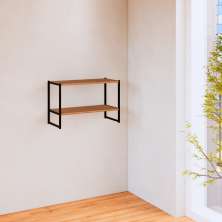 Prateleira Shelf Nogal Sevilha e Preta 40 cm