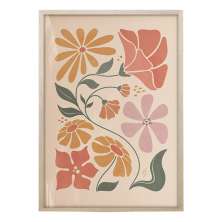 Quadro Abstrato Flores I sem Vidro Colorido 30x40 cm