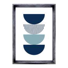 Quadro Abstrato Geométricos II com Vidro Colorido 60x90 cm