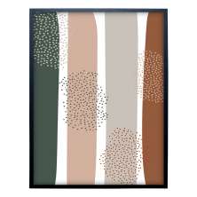 Quadro Abstrato Retas sem Vidro Colorido 30x40 cm