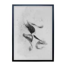 Quadro Contemporâneo Kiss sem Vidro Preto e Branco 25x35 cm