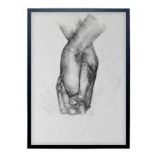 Quadro Contemporâneo Love sem Vidro Preto e Branco 25x35 cm