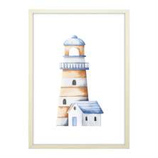 Quadro Infantil Farol sem Vidro Colorido 20x30 cm