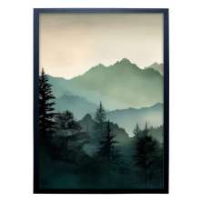Quadro Natural Montanhas I com Vidro Colorido 40x60 cm