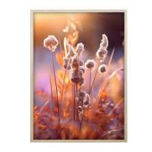 Quadro Romântico Flores I com Vidro Colorido 30x40 cm