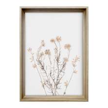 Quadro Romântico Grama de Algodão com Vidro Colorido 50x70 cm
