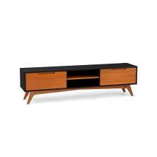 Rack Happy Preto e Marrom 185 cm
