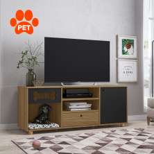 Rack Pet Roxy Mel e Preto 140 cm