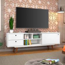 Rack Retrô Weimar Branco 162 cm