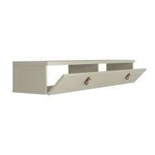 Rack Suspenso para TV até 50 Polegadas Line 2 Portas Off White 135 cm