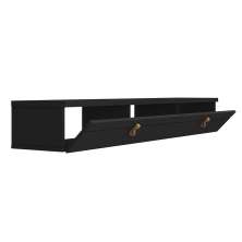 Rack Suspenso para TV até 55 Polegadas Line 2 Portas Preto 160 cm