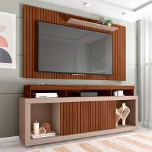 Rack com Painel para TV até 60 Polegadas Requinte Fendi e Havana
