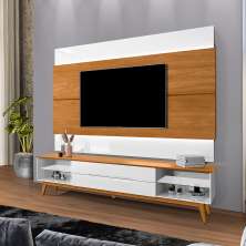 Rack para TV até 65 Polegadas Limit 2 GV Branco e Nature 181 cm