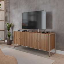 Rack para TV até 75 Polegadas Voss 4 PT Freijó e Champanhe