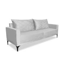 Sofá 2 Lugares Eros Veludo Prata 160 cm