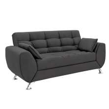 Sofá 2 Lugares Larissa Suede Cinza