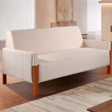 Sofá 2 Lugares Turim Linho Cru 162 cm