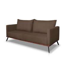 Sofá 2 Lugares Zeus Veludo Marrom 160 cm