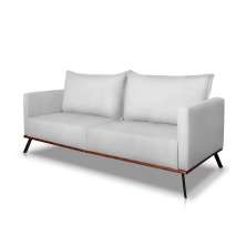 Sofá 2 Lugares Zeus Veludo Prata 160 cm