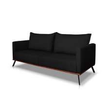 Sofá 2 Lugares Zeus Veludo Preto 160 cm