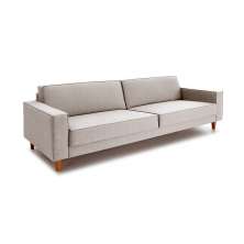 Sofá 3 Lugares Aurora Linho Bege 180 cm