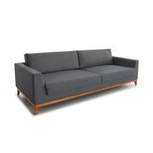 Sofá 3 Lugares Bartô Linho Cinza 180 cm