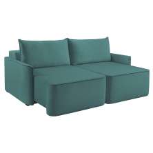 Sofá 3 Lugares Retrátil Moon com USB Linho Verde 220 cm