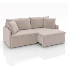 Sofá 3 Lugares Retrátil e Reclinável Stilo Veludo Creme 214 cm