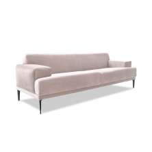 Sofá 3 Lugares Vito Veludo Bege 190 cm