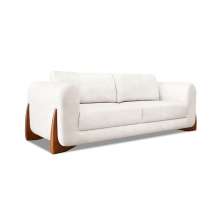 Sofá 3 Lugares Yves Bouclé Off White 220 cm