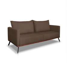Sofá 3 Lugares Zeus Veludo Marrom 180 cm