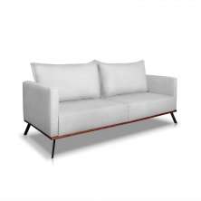 Sofá 3 Lugares Zeus Veludo Prata 180 cm