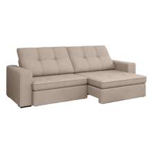 Sofá 4 Lugares Retrátil e Reclinável com USB Versalhes Molas Suede Camurça 270 cm