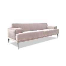 Sofá 4 Lugares Vito Veludo Bege 250 cm