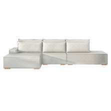 Sofá 5 Lugares Toronto com Chaise Esquerdo Poliéster Cinza