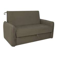 Sofá-Cama Casal com Baú 2 Lugares Zaia Suede Capuccino
