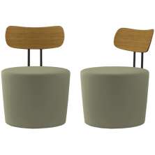 Kit 2 Poltronas Decorativas Lua Veludo SL 940 Moll