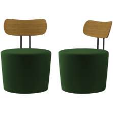 Kit 2 Poltronas Decorativas Lua Veludo SL 947 Moll