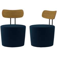 Kit 2 Poltronas Decorativas Lua Veludo SL 948 Moll