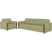 Kit Sofa 168 cm E Poltrona Decorativa Encanto Linho TCE 1027 Moll