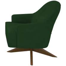 Poltrona Decorativa Base Giratoria Em Madeira Dakota SL 947 Moll