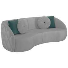 Sofa 4 Lugares 288 cm Passion Veludo SL 940 Moll