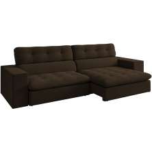 Sofa Retratil E Reclinavel 3 Lugares 218 cm Eldorado SL 942 Veludo Moll