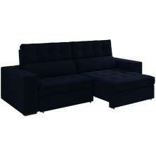 Sofa Retratil E Reclinavel 3 Lugares 218 cm Evidence SL 948 Veludo Moll
