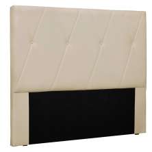 Cabeceira Solteiro 90cm Decorativa Lionel Corano Bege - Montanaris Decor