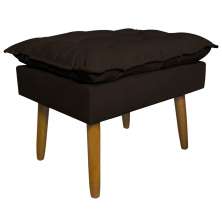 Puff Decorativo para Sala de Estar Opala Suede Marrom - Montanaris Decor