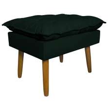 Puff Decorativo para Sala de Estar Opala Suede Verde - Montanaris Decor