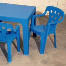 Kit Mesinha + 2 Cadeiras Infantil Azul- Mor